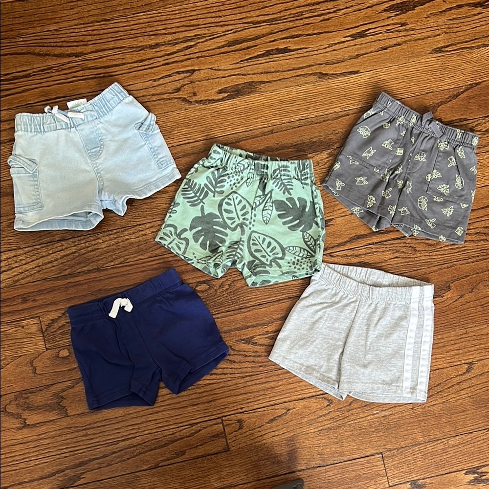 Assorted Kids' Shorts Set - Blue, Green, Gray